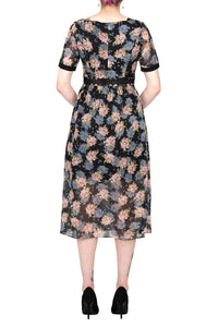 TWO PEARS-Flowy Floral Print Dress