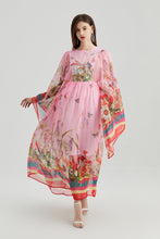 Long Floral Dress with Long Sleeves