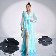 Elegant Formal Spaghetti Sequin Evening Dress