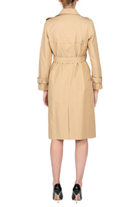 SCANDINAVIA-Double Breasted Belted Trench Coat