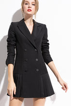 AUI-PLEATED BLAZER DRESS