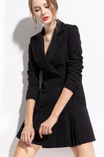 AUI-PLEATED BLAZER DRESS