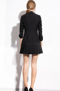 AUI-PLEATED BLAZER DRESS