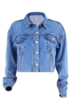 Long Sleeve Denim Short Coat