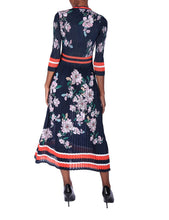 TWO PEARS-Long Sleeve Floral Knitted Dress