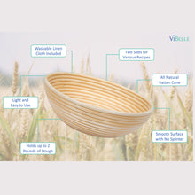 ViBelle 10 Inch and 9 Inch Bread Proofing Basket Set