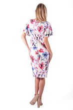 RALPH LAUREN-FLORAL RUFFLE SLEEVE SHIFT DRESS