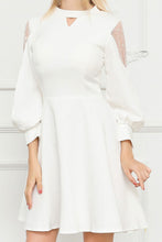 Bell-Sleeve-Back-Bowknot-A-line-Dress