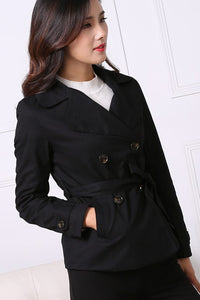 Double Breasted Waist Belted Coat