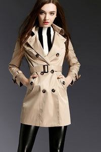 Double breasted Waist Belted Overcoat