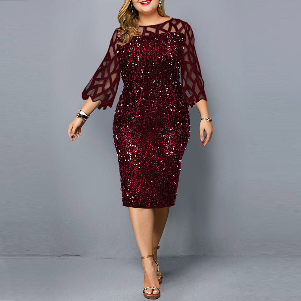 Sequin Plus Size Dress