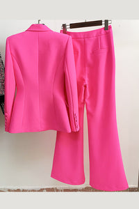 One Buckle Coat and Long Leg Pants Suit Set