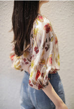 Off-shoulder Silk Blouse