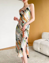 Spaghetti Strap Side Slit Slim Dress