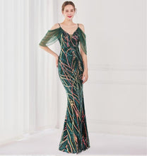 Taylor Cap Sleeve Sequin Maxi Dress