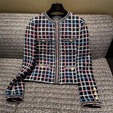 O-neck Tweed Coat