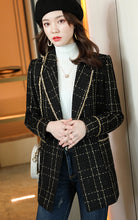 Lapel Collar Open Tweed Coat