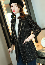 Lapel Collar Open Tweed Coat