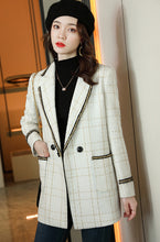 Lapel Collar Open Tweed Coat