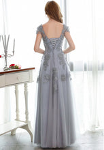 A line Lace Pleating Long Dress