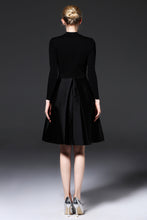 LONG SLEEVE CONTRAST A-LINE DRESS