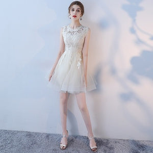 SLEEVELESS SHORT TULLE DRESS