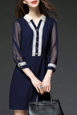 Shirt Collar Shift Dress