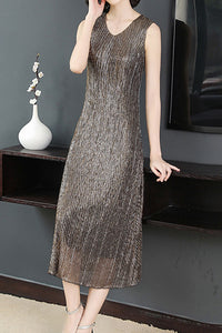 SLEEVELESS SEQUIN SHIFT DRESS - XL Clearance