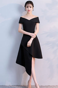 CAP SLEEVE ASYMMETRICAL HEM A-LINE DRESS