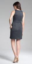 Zipperd Front Bodycon Mini Dress - Charcoal